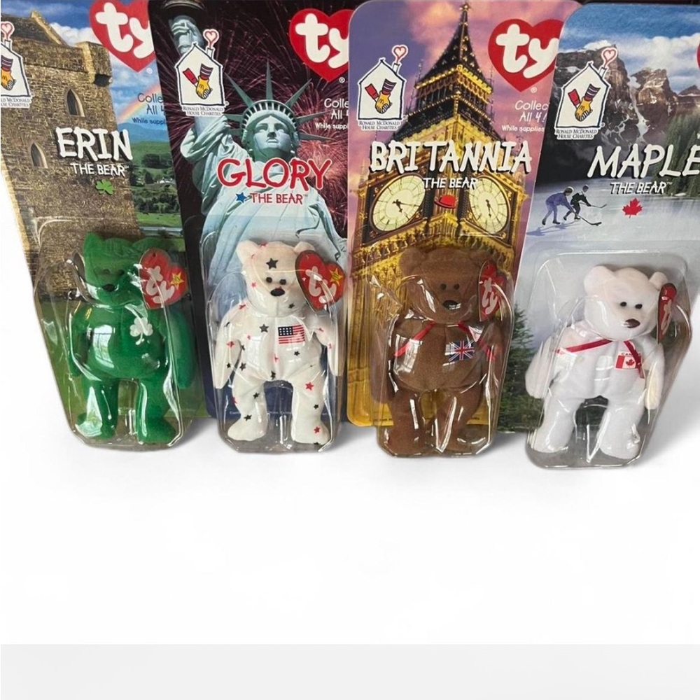 Ty Beanie Babies Bears Collection - Erin, Glory, Britannia, Maple new